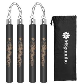 Msgumiho 799060008889 Nunchucks Safe Foam Rubber Training Nunchakus Match With Black