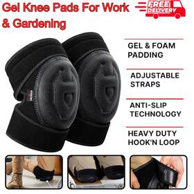Nocry 744452019871 Gel Knee Pads For Work And Gardening Soft Foam Cushion Non-slip Adjustable Fit