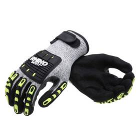 Glv-800l Nsi White/black Nylon A4 Cut-resistant Gloves Nitrile Palm Large