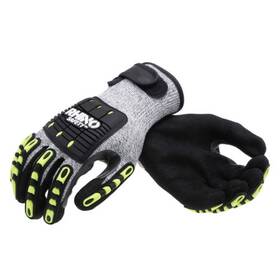 Glv-800m Nsi White/black Nylon A4 Cut-resistant Gloves Nitrile Palm Medium