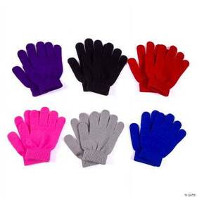 Oriental Trading Company 192073992327 Kidsstretchyknitgloves Apparelaccessories Apparel Winter12pair Assortedcolors