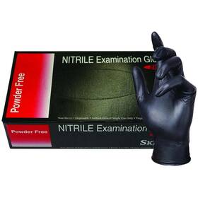 Blk50015-l-bx Performance Safety Group Medical Grade Nitrile Disposable Gloves Black Pack Of 100