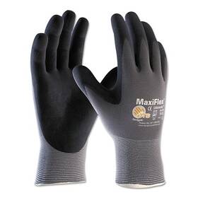 34874l Pip Maxiflex Ultimate Nitrile Coated Micro-foam Grip Gloves Large Black/gray