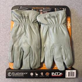 Plainsman 785042148445 Fleece-lined Heavy Duty Cold Weather Cowhide Work Gloves 2 Pair