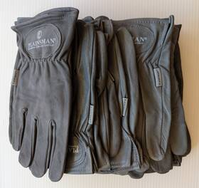 Plainsman 785939093742 7 Pair Bundle Premium Goatskin Leather Gloves Discontinued Gray Large