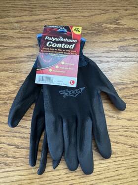 Ag31st Prodmaster Polyurethane Coated Knit Work Gloves Black Size L