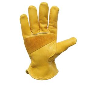 55515 Professional Small Cowskin Leather Work Gloves All Purpose Multiple Size Fast Shipping