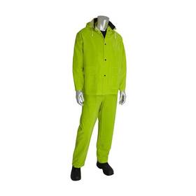 201-355l Protective Industrial Products Rainsuit 3pc 35mm Pvc/polyester Hood Corduroy