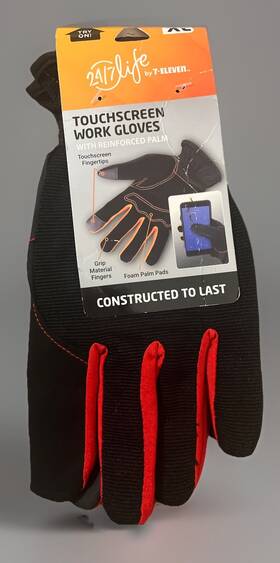 Pugs 052548703332 New Gloves Extra Large Touchscreen Work Red And Black