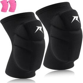 Racbeuk Kp4-mln Volleyball Knee Pads Compression Sleeve Medium And Large Black
