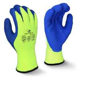 Rwg27ts Radians Winter Gripper Gloves Cut Level A3 Dipped Hi Viz Yellow Small