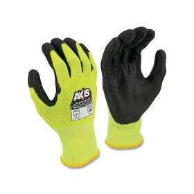 Rwg558xxl Radians Axis Cut Protection Pu Coated Gloves 2x-large Hi-vis Green/black