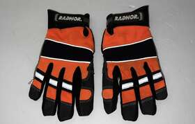 Radnor 639890570715 Medium Black And Safety Orange Premium Full Finger Mechanics Gloves