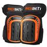 Rex011 Knee Pads For Work Construction Gel Tools Heavy Duty Orange