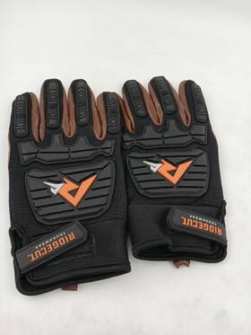 Rg80642-l Ridgecut Work Gloves Large Brown Leather Polyester Flexible Protective Palm