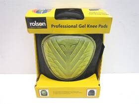 Rolson 029594827119 82711 Black/yellow Professional Gel Knee Pads With Rugged Hard Caps