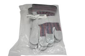 Csgcgrb1000029000-l Rugged Blue Gl100 Leather Palm Work Gloves Size Large Gray Safety