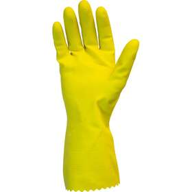 Grfyxl1s Safety Zone Yellow Flock Lined Latex Gloves