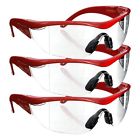 Safetygirl Safety Girl Navigator Glasses 3 Pair-red Frame-clear Lense 190140570577