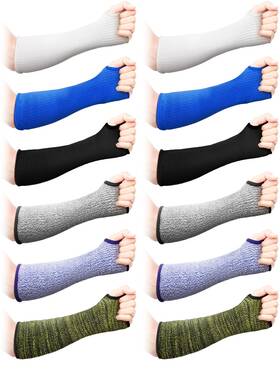 Ra-satinior-3742 Satinior 6 Pairs Cut Resistant Sleeves Protective One Size Assorted Colors