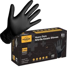 Hd20k Schneider Medical Industries Titanflex Black Nitrile Gloves 6mil Large Heavy Duty Latex And Powder Free 100