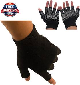 Sheng Yulan 313048481435 Breathable Half-finger Fingerless Work Gloves For Men And Women - Lightweight De