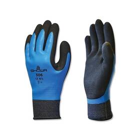 306xl09 Showa Coated Gloves Xl 10 Inches L Blue/black Pr - 12 Per Dz