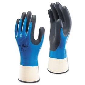 377m07 Showa 377 Liquid Resistant Nitrile/nitrile Foam Coated Gloves Medium