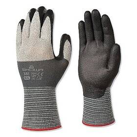 381xl09 Showa 381 Ultra-lightweight Nitrile Coated Gloves Size X-large Gray