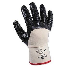 7066r10 Showa 7066 Series Gloves 10/x-large Navy/white Palm Coated Rough Grip