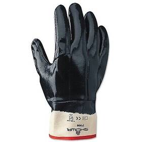 716610 Showa 7166 Series Gloves 10/x-large Navy Fully Coated Smooth Grip