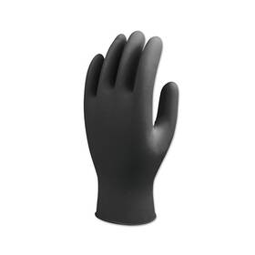 7700pftxl Showa 7700 Series Nitrile Gloves Rolled Cuff X-large Black - 1 Per Di