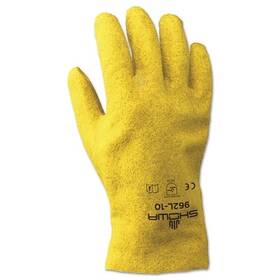 962m09 Showa 926 Gloves Size 9 Pvc Coated Medium Yellow Pack Of 6
