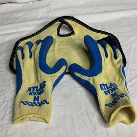 Kv300l-09.rt Showa Atlas Unisex Indoor/outdoor Coated Work Gloves Blue/yellow L 1 Pair