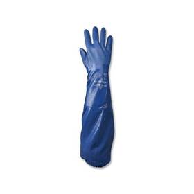 Nsk2610 Showa Nsk26 Chemical Protection Nitrile Coated Gloves Beaded 10 Blue 20 Mil