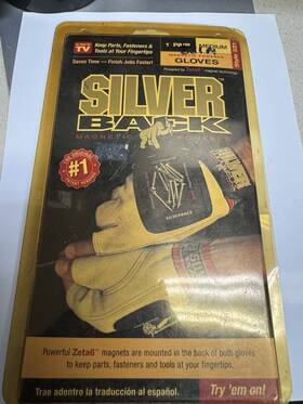 Style-221 Silverback Magnetic Powered Half Finger Work Gloves Medium Style 221
