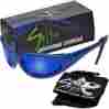 Sp-sharx-f-bl-pol-gtbl Spits Adventure Wear Sharx Foam Padded Sunglasses Blue Frame Grey Polarized G-tech Mir