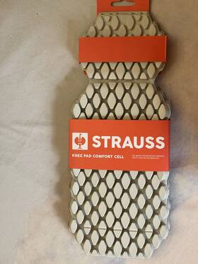 8408371525 Strauss Knee Pad Comfort Cell Pads One Size Gray Pu Lightweight -6 Pairs