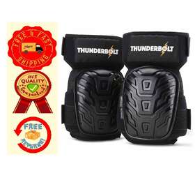 Tb-001 Thunderbolt Fba Work Knee Pads Double Gel Thick Foam Cushion Adjustable Non-slip Strap Multi-use