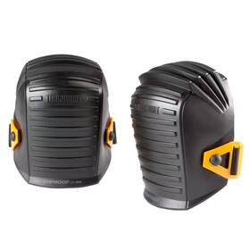 Toughbuilt 445037212270 Waterproof Black Knee Pads With Flexible Accordion Construction