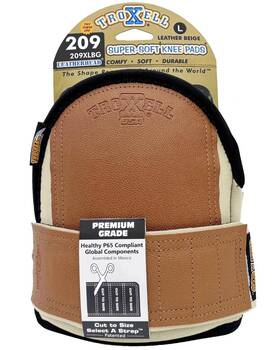 209xlbg Troxell Usa Supersoft Leatherhead Kneepads - Large Size / Bagged In Pairs