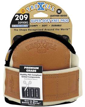 Troxelusa 744759900302 Troxell Usa - Supersoft Beige Leatherhead Kneepads Medium/bagged In Pairs