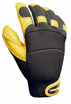 9912-23 True Grip Hybrid Leather Work Gloves Goatskin Textured Mens Medium -9912-23