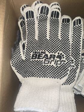 A114903 Truline Bear Grip Heavy Duty Work Gloves Large L-xl Pack Of 5