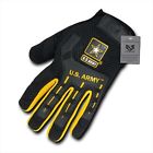 U02-arm-blk-04 Large Army Extra Knukle Mechanic Rapdom Molded Gloves Black