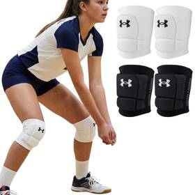 Ua21500-90002-s Under Armour Volleyball Knee Pads Set Of 2 Adult- Small White
