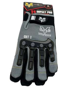 Valeo V412 Work Gear Gloves Safety Utility Construction Performance Gray Xl