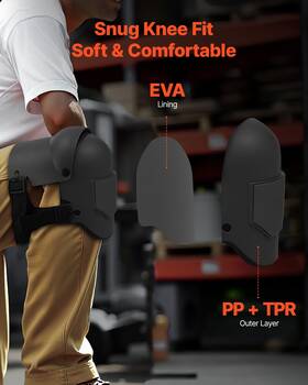 Vevor 197988312772 Knee Pads For Work Extra Thick Construction Roofing Flooring Cleaning