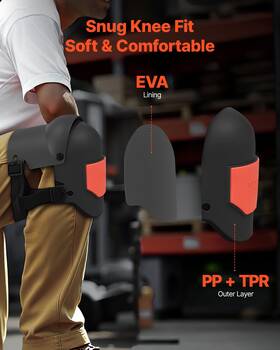 Vevor 197988312895 Knee Pads For Work Extra Thick Construction Flooring Roofing Cleaning