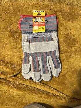Dw0002 Vintage Mule Family Work Gloves 7 Day Red Blue Gray